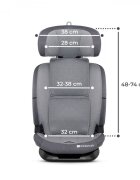 KINDERKRAFT Scaun auto Oneto3 i-size cu isofix 76-150 cm cool grey