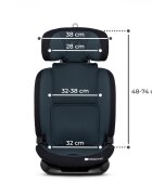 KINDERKRAFT Scaun auto Oneto3 i-size cu isofix 76-150 cm graphite black