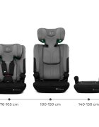 KINDERKRAFT Scaun auto pentru copii Comfy Dark Grey 75-150 cm i-size tetiera reglabila SPS spatar reglabil si detasabil