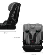 KINDERKRAFT Scaun auto pentru copii Comfy Dark Grey 75-150 cm i-size tetiera reglabila SPS spatar reglabil si detasabil
