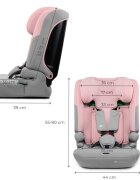KINDERKRAFT Scaun auto pentru copii Comfy Pink 75-150 cm i-size tetiera reglabila SPS spatar reglabil si detasabil