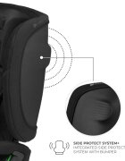 KINDERKRAFT Scaun auto pentru copii Fix2go Black 76-150 cm I-size pliabil prindere Top tether spatar reglabil SPS