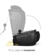 KINDERKRAFT Scaun auto pentru copii Fix2go Black 76-150 cm I-size pliabil prindere Top tether spatar reglabil SPS