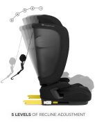 KINDERKRAFT Scaun auto pentru copii Fix2go Black 76-150 cm I-size pliabil prindere Top tether spatar reglabil SPS