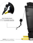 KINDERKRAFT Scaun auto pentru copii Fix2go Black 76-150 cm I-size pliabil prindere Top tether spatar reglabil SPS
