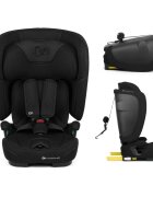KINDERKRAFT Scaun auto pentru copii Fix2go Black 76-150 cm I-size pliabil prindere Top tether spatar reglabil SPS