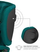 KINDERKRAFT Scaun auto pentru copii Fix2go Green 76-150 cm I-size pliabil prindere Top tether spatar reglabil SPS