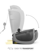 KINDERKRAFT Scaun auto pentru copii Fix2go Grey 76-150 cm I-size pliabil prindere Top tether spatar reglabil SPS