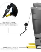 KINDERKRAFT Scaun auto pentru copii Fix2go Grey 76-150 cm I-size pliabil prindere Top tether spatar reglabil SPS