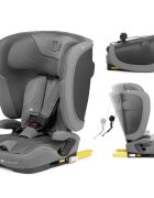KINDERKRAFT Scaun auto pentru copii Fix2go Grey 76-150 cm I-size pliabil prindere Top tether spatar reglabil SPS