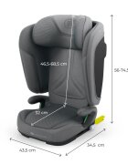 KINDERKRAFT Scaun auto pentru copii Unity2 Grey 100-150 cm pliabil i-size spatar reglabil tetiera ajustabila