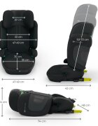 KINDERKRAFT Scaun auto pliabil XPand 2 Pro Green 100-150 cm tetiera reglabila protectie laterala sistem isofix