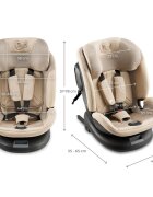 KINDERKRAFT Scaun auto XPedition 3 Beige i-Size 40-150 cm Isofix Top-Tether Sistem Easy Spin 360 Protectie SPS Spatar reglabil Insertie ergonomica