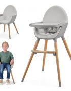 KINDERKRAFT Scaun de masa 2 in 1 Fini 2 Grey