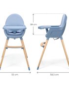 KINDERKRAFT Scaun de masa 2 in 1 Fini 2 Nordic Breeze