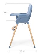 KINDERKRAFT Scaun de masa 2 in 1 Fini 2 Nordic Breeze