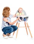 KINDERKRAFT Scaun de masa 2 in 1 Fini Grey
