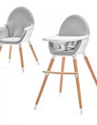KINDERKRAFT Scaun de masa 2 in 1 Fini Grey