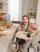 KINDERKRAFT Scaun de masa 2 in 1 pentru copii Tino Beige