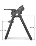 KINDERKRAFT Scaun de masa 2 in 1 pentru copii Tino Grey
