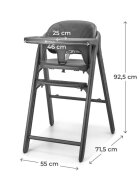 KINDERKRAFT Scaun de masa 2 in 1 pentru copii Tino Grey
