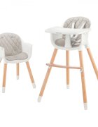 KINDERKRAFT Scaun de masa 2 in 1 Sienna grey
