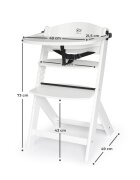 KINDERKRAFT Scaun de masa 3 in 1 Enock full white