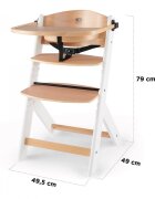 KINDERKRAFT Scaun de masa 3 in 1 Enock woodengrey