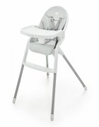 KINDERKRAFT Scaun de masa Dinnly Grey transformabil intr-un scaun inalt husa scaun PU pana la 15 kg