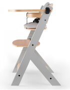 KINDERKRAFT Scaun de masa Enock Grey 3 in 1 cu pernuta