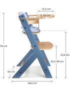 KINDERKRAFT Scaun de masa Enock Nordic Breeze 3 in 1 cu pernuta