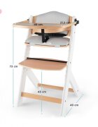 KINDERKRAFT Scaun de masa Enock White 3 in 1 cu pernuta
