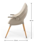 KINDERKRAFT Scaun de masa pentru copii 3 in 1 Fini Up Beige