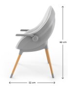 KINDERKRAFT Scaun de masa pentru copii 3 in 1 Fini Up Grey