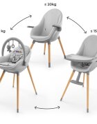 KINDERKRAFT Scaun de masa pentru copii 3 in 1 Fini Up Grey