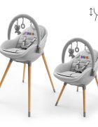KINDERKRAFT Scaun de masa pentru copii 3 in 1 Fini Up Grey