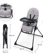 KINDERKRAFT Scaun de masa pentru copii Binci Grey