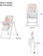 KINDERKRAFT Scaun de masa Yummy pliabil pink