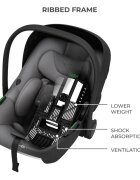 KINDERKRAFT Scoica auto I-Lite Grey 40-87 cm I-size SPS tetiera reglabila