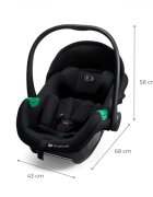 KINDERKRAFT Scoica auto Mink Pro 2 I-size 40-75 cm + baza Zestaw Black
