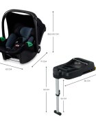 KINDERKRAFT Scoica auto Mink pro i-size 40-75 cm + baza zestaw black