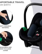 KINDERKRAFT Scoica auto Mink pro i-size 40-75 cm + baza zestaw black