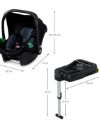 KINDERKRAFT Scoica auto Mink pro i-size 40-75 cm + baza zestaw Grey