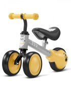 KINDERKRAFT Tricicleta copii de echilibru cutie honey de la 1 an roti spuma EVA scaun reglabil pe inaltime limitator directie sarcina maxima admisa 15 kg