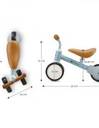 KINDERKRAFT Tricicleta copii de echilibru Cutie light blue varsta 1-3 ani roti din spuma EVA posibilitatea de reglare a inaltimii scaunului (26-28 cm) sarcina maxima 15 kg