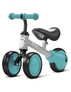 KINDERKRAFT Tricicleta copii de echilibru Cutie turcoise de la 1 an roti spuma EVA scaun reglabil pe inaltime limitator directie sarcina maxima admisa 15 kg