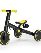 KINDERKRAFT Tricicleta pentru copii 4trike Black Volt transformabila cu cadru de aluminiu pliabila roti din spuma Eva 3 functii greutate redusa doar 35 kg de la 12 luni