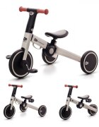 KINDERKRAFT Tricicleta pentru copii 4trike Silver Grey transformabila cu cadru de aluminiu pliabila roti din spuma Eva 3 functii greutate redusa doar 35 kg de la 12 luni