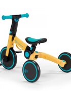 KINDERKRAFT Tricicleta pentru copii 4trike Yellow transformabila cu cadru de aluminiu pliabila roti din spuma Eva 3 functii greutate redusa doar 35 kg de la 12 luni