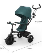 KINDERKRAFT Tricicleta pentru copii Aston 2 Plus Green rotatie 360 maner reglabil greutate admisa 25 kg